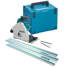 Makita DSP600ZJ 36v Twin 18v Brushless Plunge Cut Circular Saw 2x Guide Rails