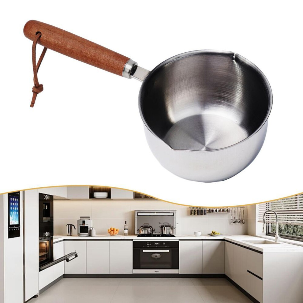 (300ml) Oil Pan Stainless Steel Hot Sauce Small Pot Cooking-butter Melting Pot