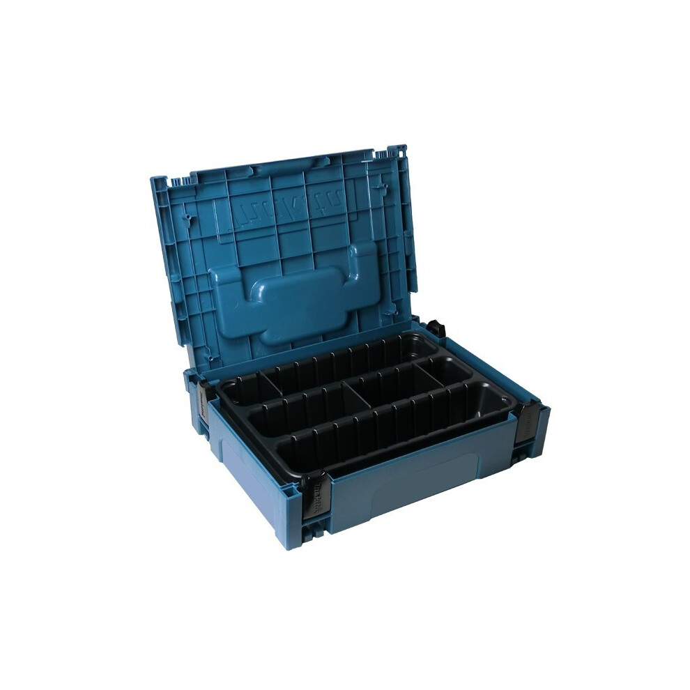 Makita Makpac 1 Organiser 3 Compartments 9 Dividers Stackable Tool Case Toolbox