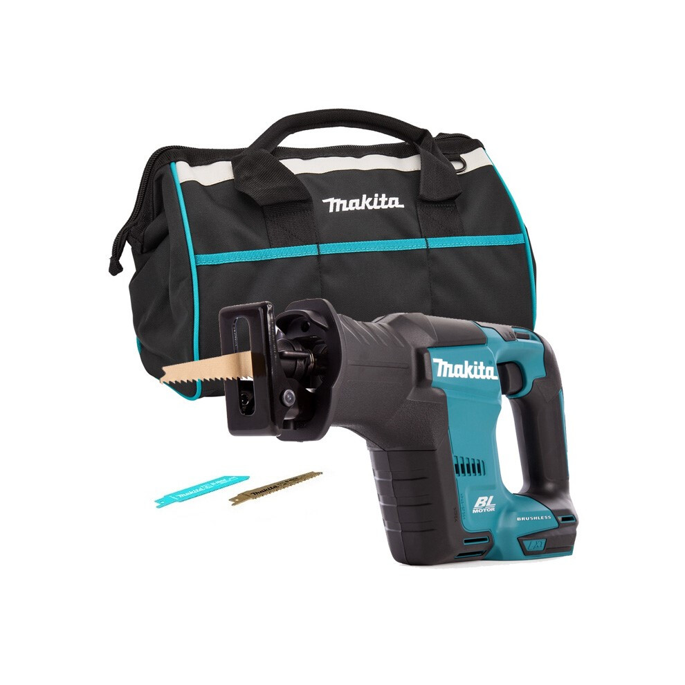 Makita DJR188Z 18v LXT Brushless Compact Reciprocating Saw + 2 Blades + Bag