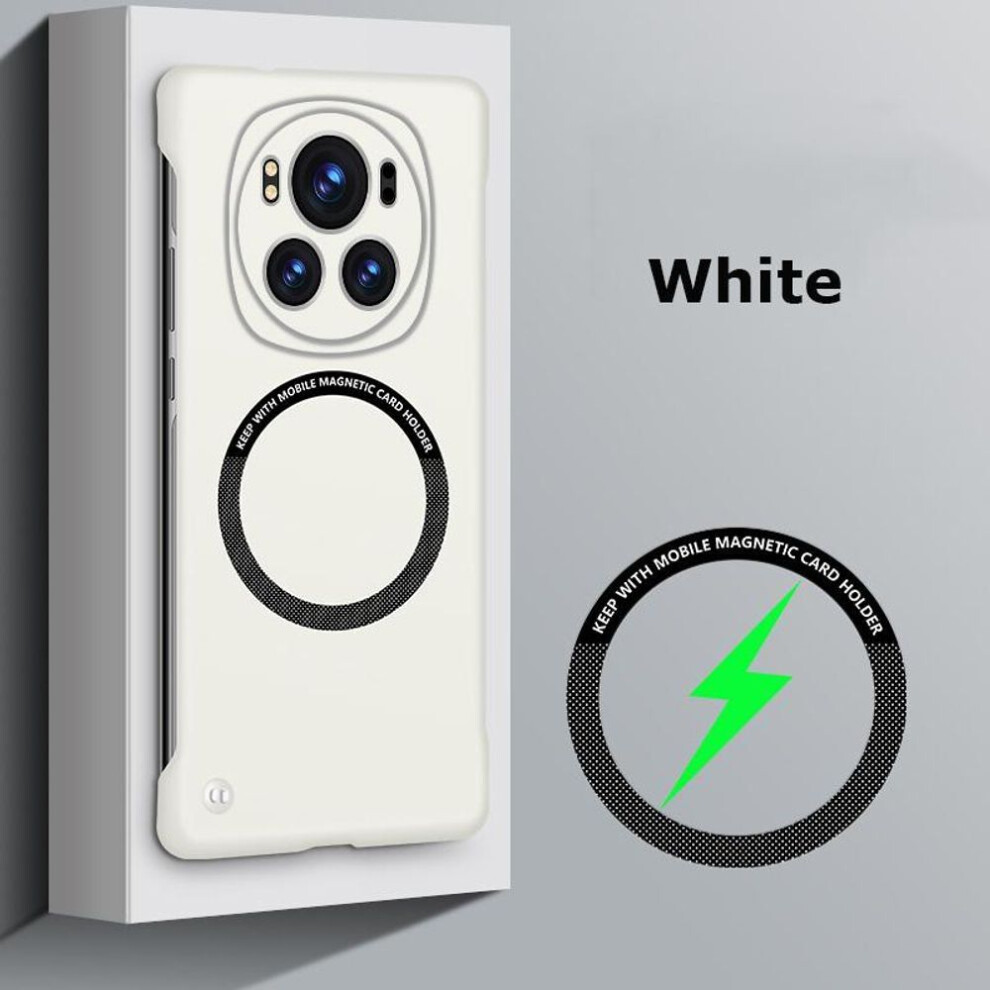 (white, Magic6) Frameless Matte Magnetic Pc Case For Honor Magic 6 5 4 3 Magic6 Magic5 Pro Car Adsorption Shockproof Wireless Charging Case Casing Cover Shell