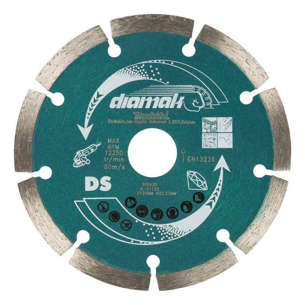Makita D-61139 SEG Diamond Cutting Disc 125mm Blade Concrete Stone Cutter