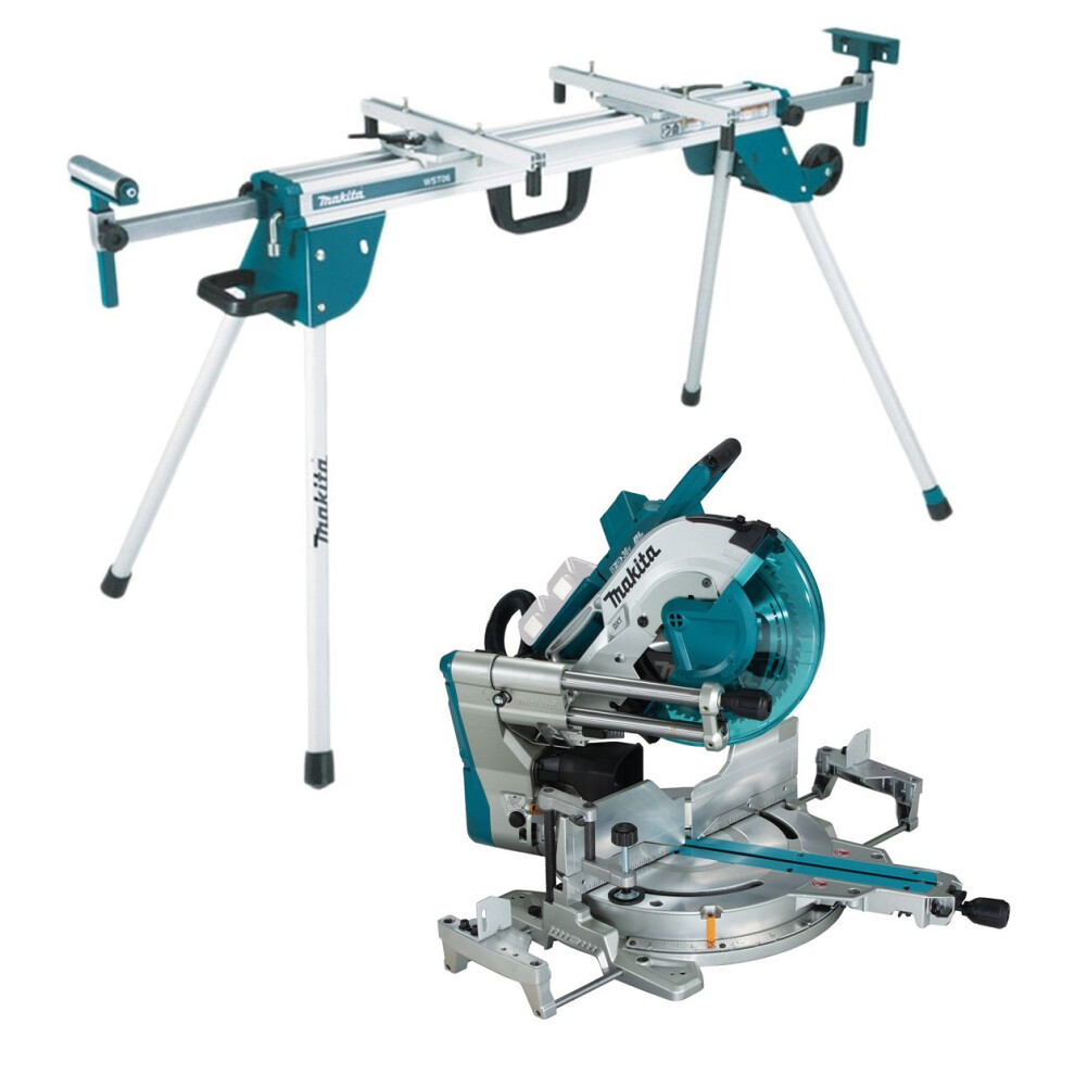 Makita DLS211ZU Mitre Saw Twin 18v / 36v Brushless LXT 305mm Bare + Leg Stand