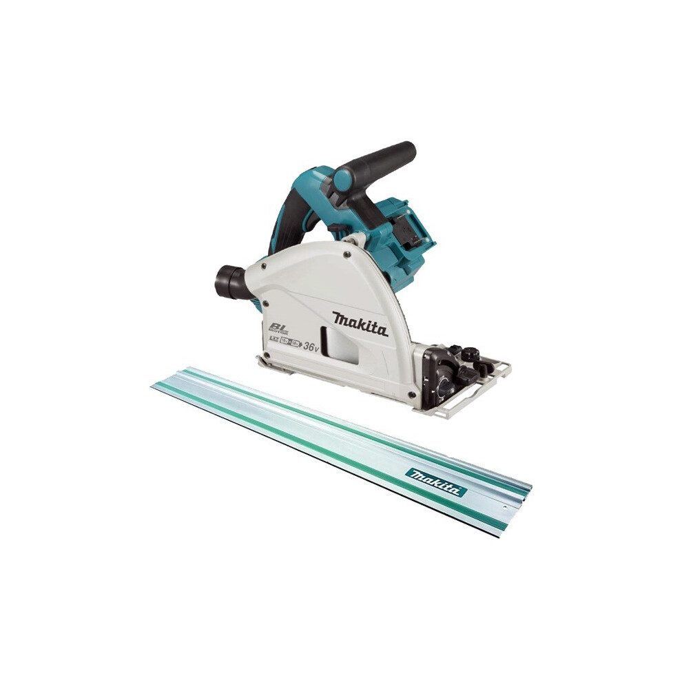 Makita DSP600Z 36v Twin 18v Brushless Plunge Cut Circular Saw 1x 1.5m Guide Rail