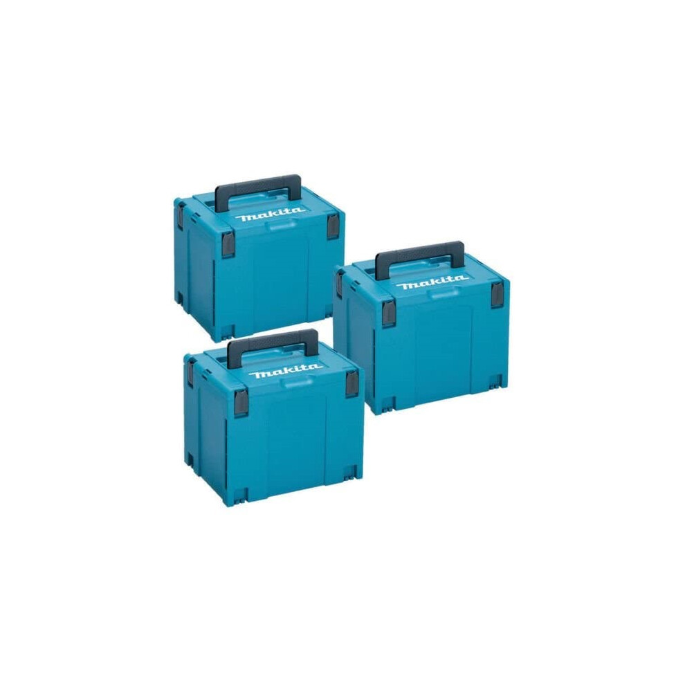 3x Makita MAKPAC Stacking Connector Tool Case Systainer TYPE 4 396 X 296 X 315