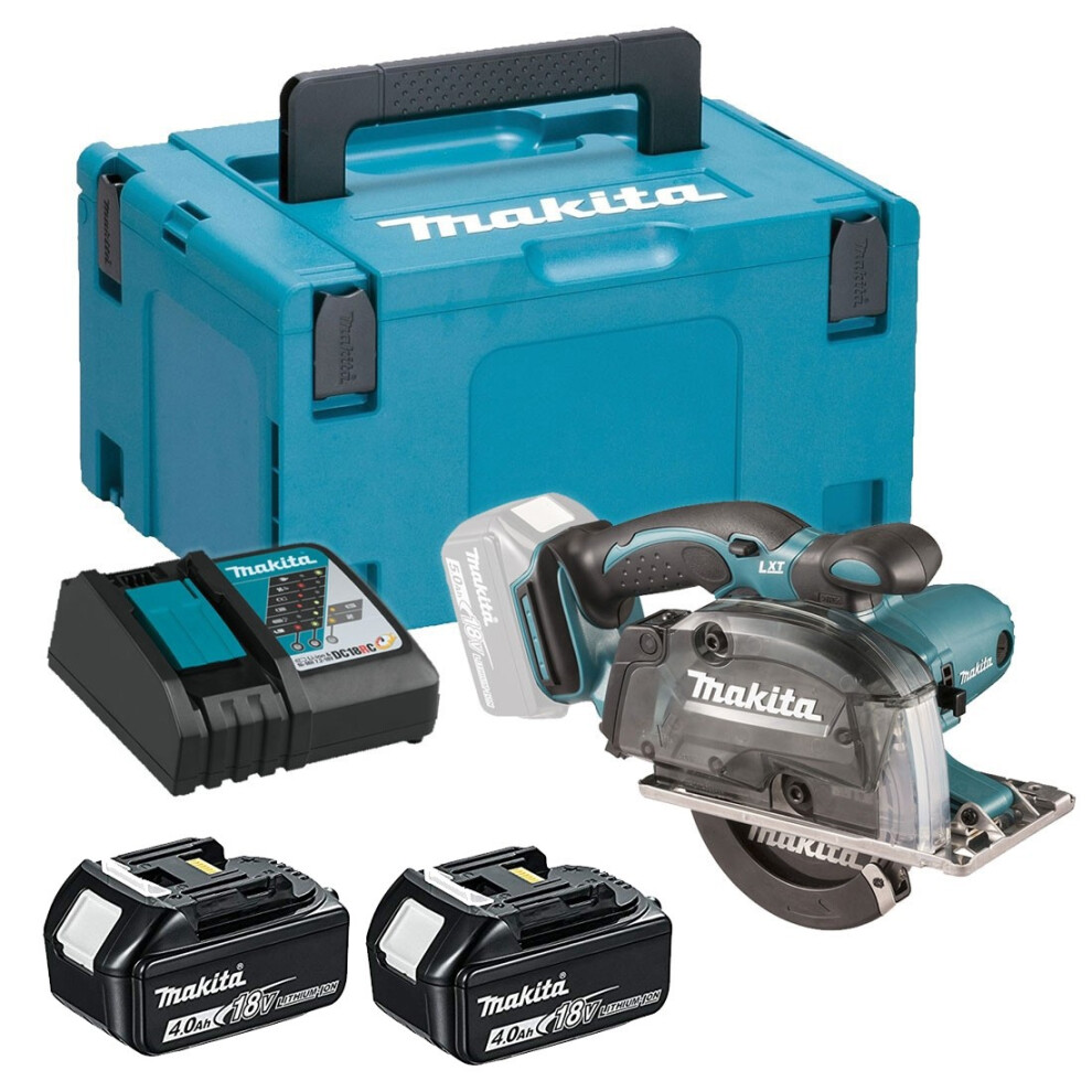 Makita DCS552RMJ 18V LXT 136mm Metal Cutting Circular Saw + Blade - 2 x 4.0ah