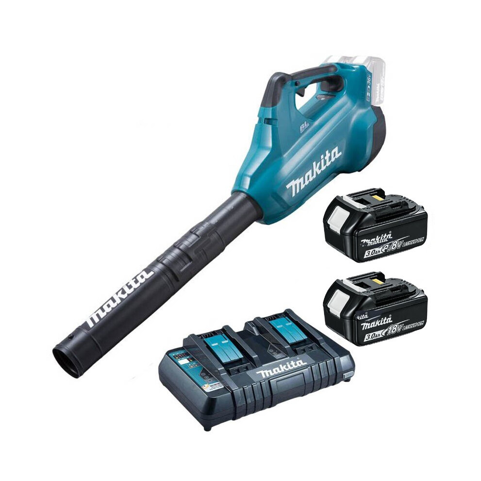 Makita DUB362RT2 Twin LXT 18v 36v Brushless Turbo Leaf Blower 2 x 3.0ah +Charger