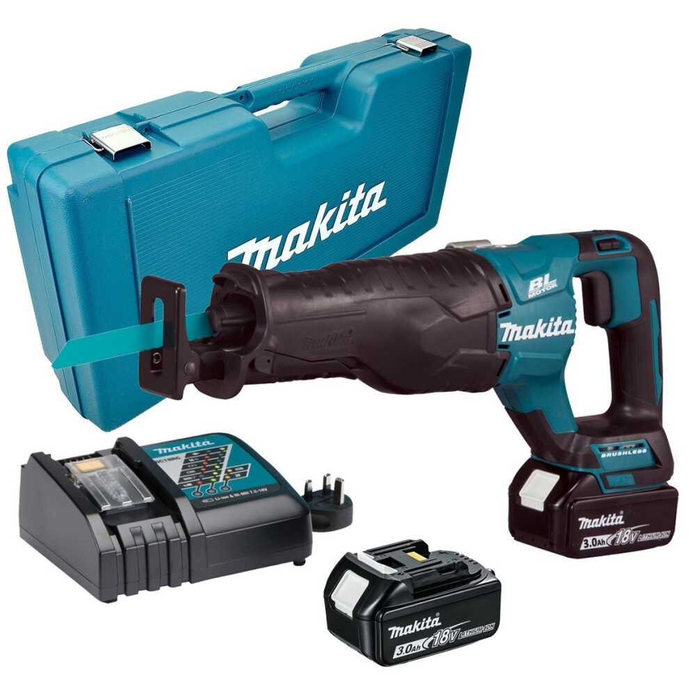 Makita DJR187RFE 18v LXT Brushless Reciprocating Sabre Saw - 2 x 3.0ah Batteries