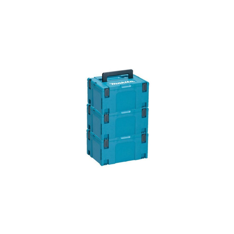 3 x Makita MAKPAC Stacking Connector Tool Case Systainer TYPE 3 396 X 296 X 210