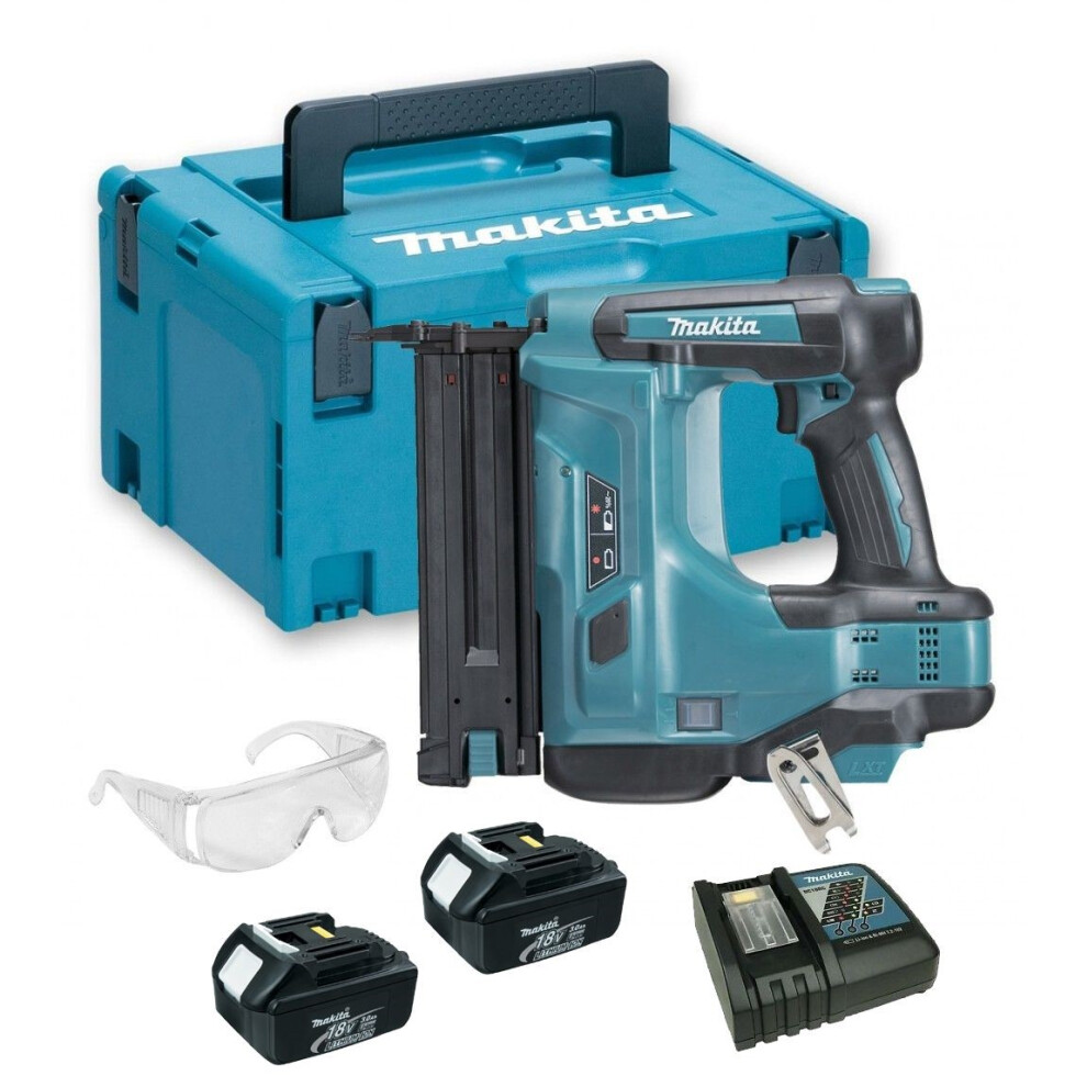 Makita DBN500 18v Cordless 18g Brad Nailer Nail Gun Li-Ion + 2 x 3.0ah + Charger