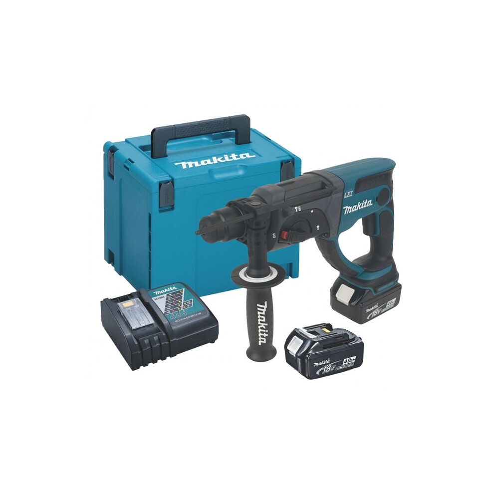 Makita DHR202RMJ 18V 2kg Lithium SDS Hammer Drill + 2 x 4.0 Batteries + Case
