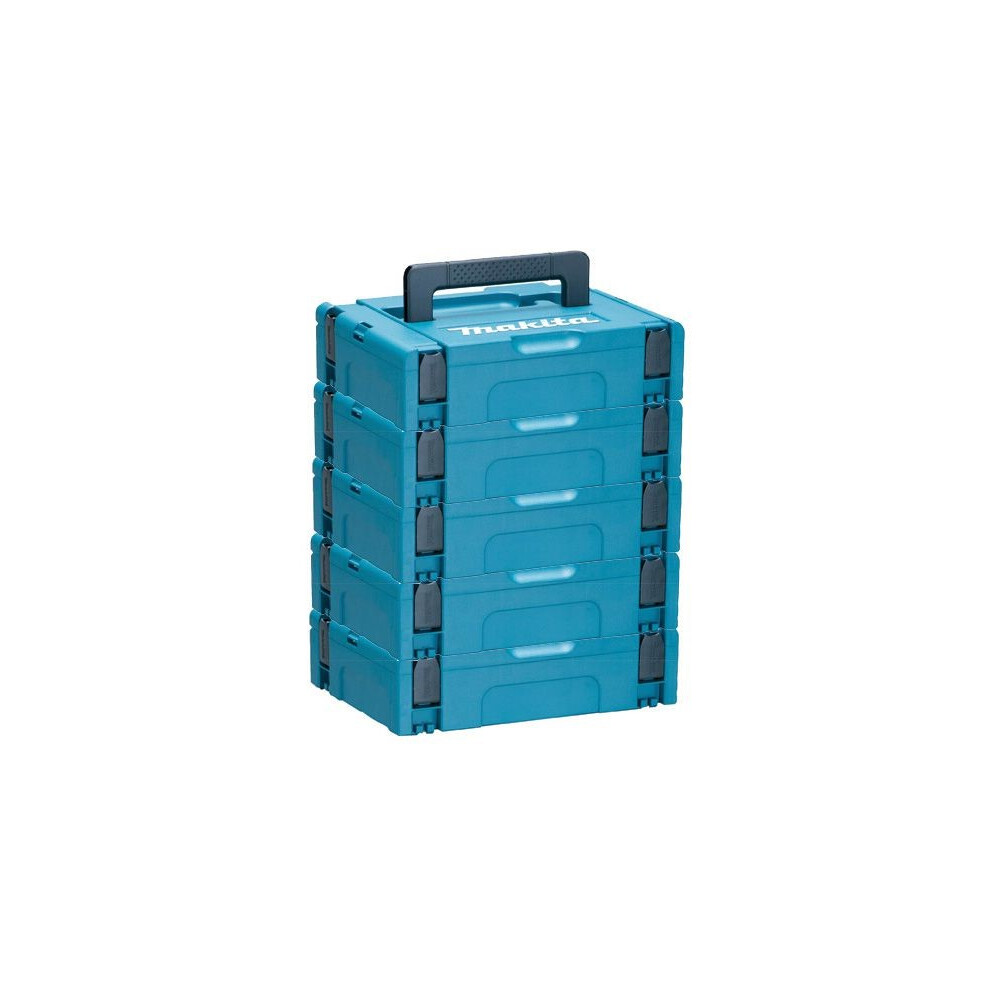 Makita MAKPAC Pack of 5 x Stacking Connector Tool Cases Type 1 396 x 296 x 105