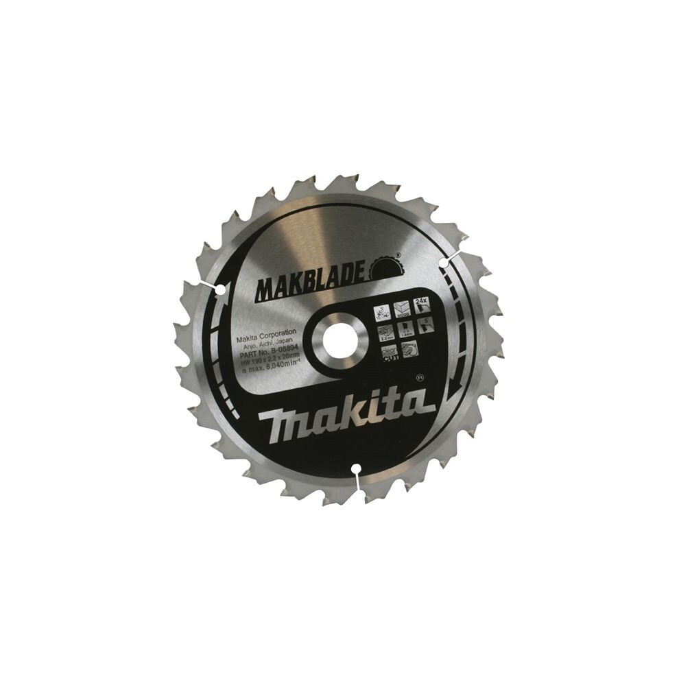 Makita MAKBLADE B-09070 Fine Cut Circular Saw Blade 260x30mm Wood Suits LS1018