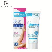(1pc) FlowWeek Gentle Hair Removal Cream, 60g - Pain-Free, Fragrance-Free for All Skin Types