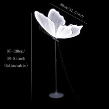 (white 80cm, 1pcs) 60/80/100cm Wedding Butterfly Floor lamp Creative Butterfly Ceiling Lamp Butterfly Hanging Decoration