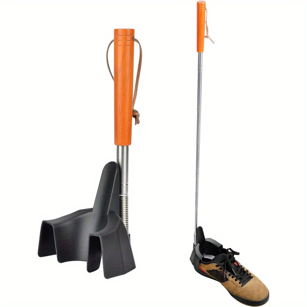 Mdsrjone (1 Pc Telescopic Metal Shoehorn) Easy-Reach 78.74Cm Stainless Steel Shoe Horn For Seniors - No Bending Required