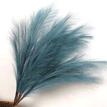 (Dark Blue, 90cm) 1Pcs Artificial Pampas Grass Fake Reeds Decor Vase Fillers Everlasting Flower Decor