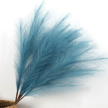 (Light Blue, 90cm) 1Pcs Artificial Pampas Grass Fake Reeds Decor Vase Fillers Everlasting Flower Decor