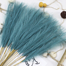 (Tiffany Blue) 55CM Artificial Pampas Grass Flower Bouquet for Home Wedding Decoration