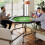 SPORTNOW 8 Player Foldable Poker Table with Cup Holders, Green 1