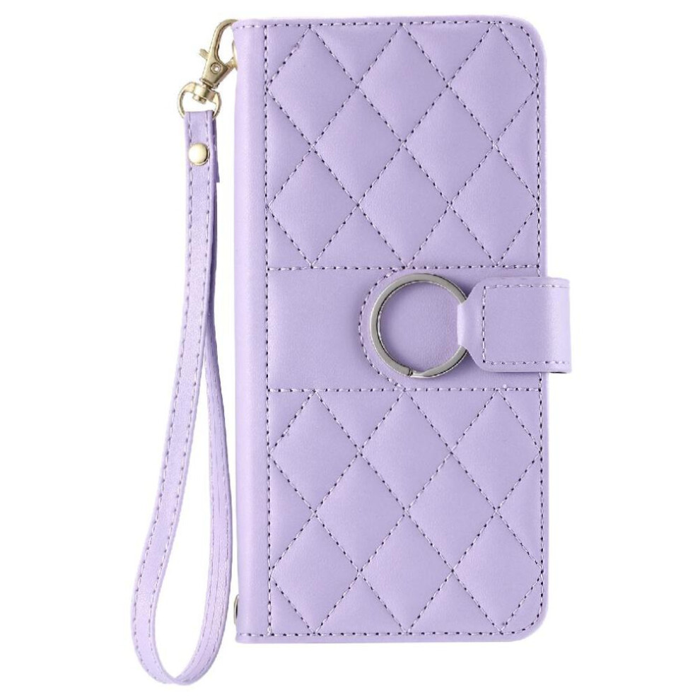 (Purple) Flip Case For Samsung Galaxy A71 4G Wrist Strap Protective Pu Leather Card Slots Holder Magnetic Purple 764549434428