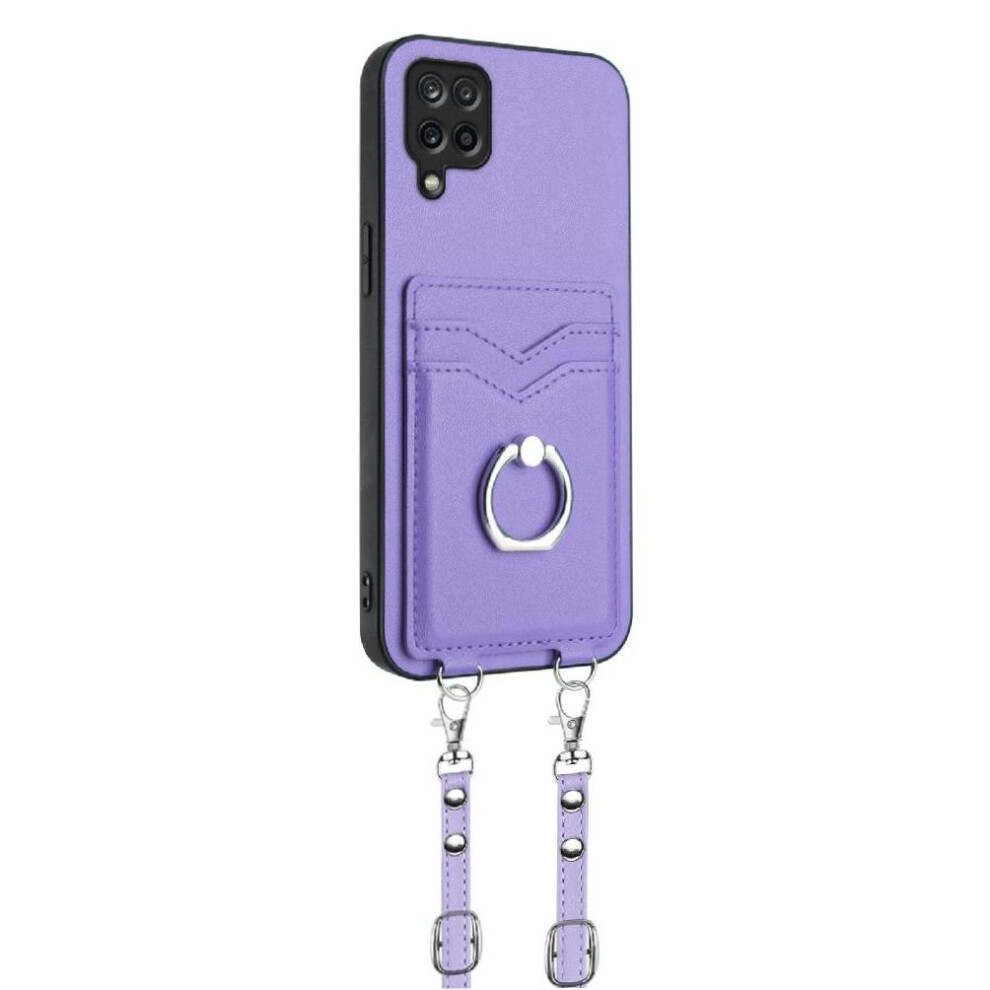 (Purple) Compatible Case For Samsung Galaxy A12 Accurate Incision High Quality Kickstand Function Unique Purple 764549437023