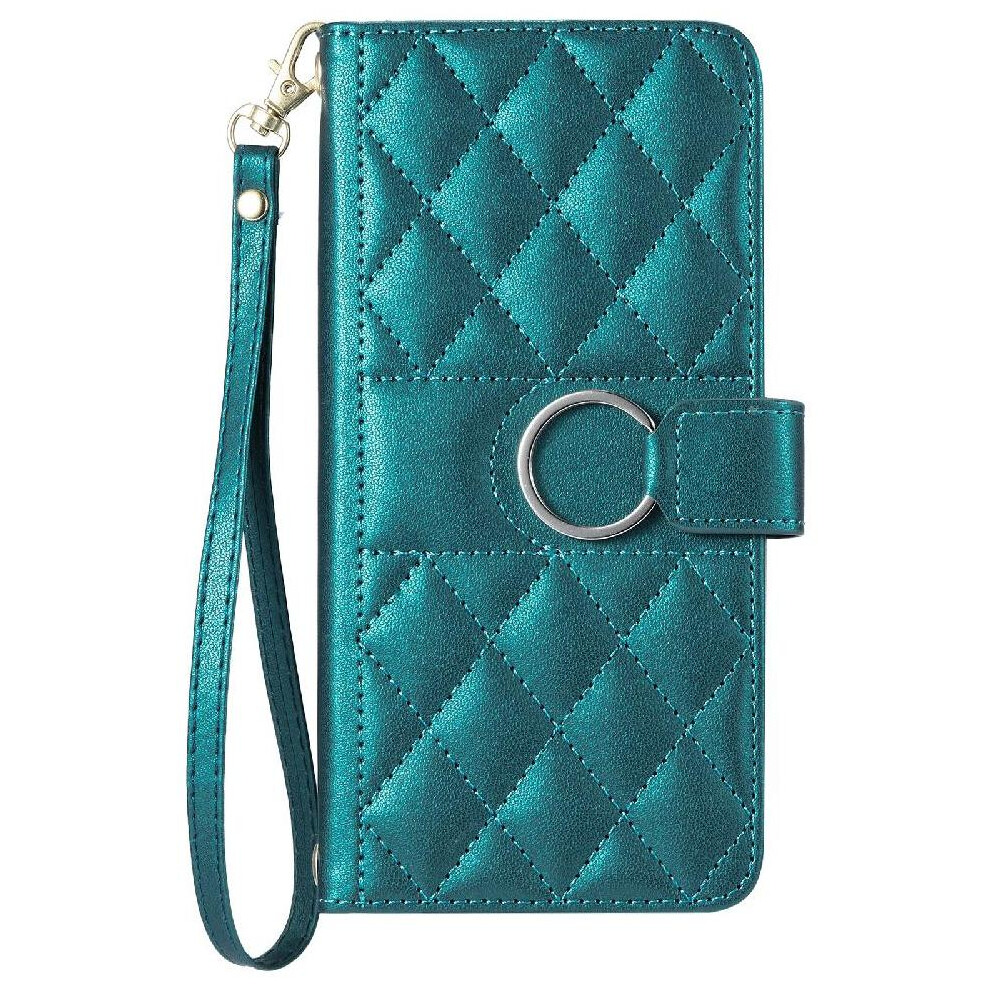 (Green) Flip Case For Samsung Galaxy S23 Ultra Protective Magnetic Card Slots Holder Wrist Strap Pu Leather Green 764549437627