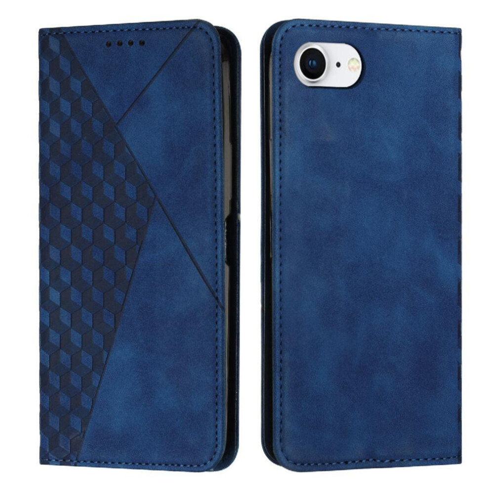 (Blue) Flip Case For Iphone 16E Kickstand Pu Leather Card Insertion Wallet Blue