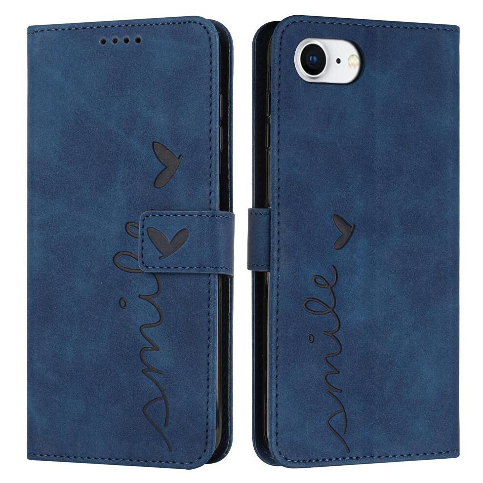 (Blue) Flip Case For Iphone 16E Card Insertion Kickstand Pu Leather Side Buckle Love Wallet Blue 764549438235