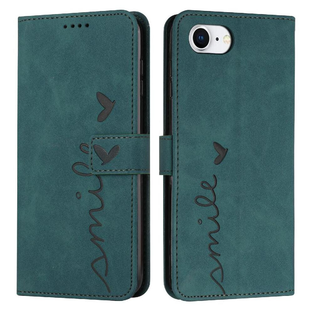 (Green) Flip Case For Iphone 16E Card Insertion Kickstand Pu Leather Side Buckle Love Wallet Green 764549438259