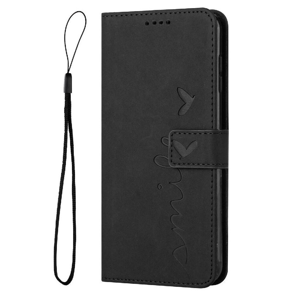 (Black) Flip Case For Iphone 16E Card Insertion Kickstand Pu Leather Side Buckle Love Wallet Black 764549438242