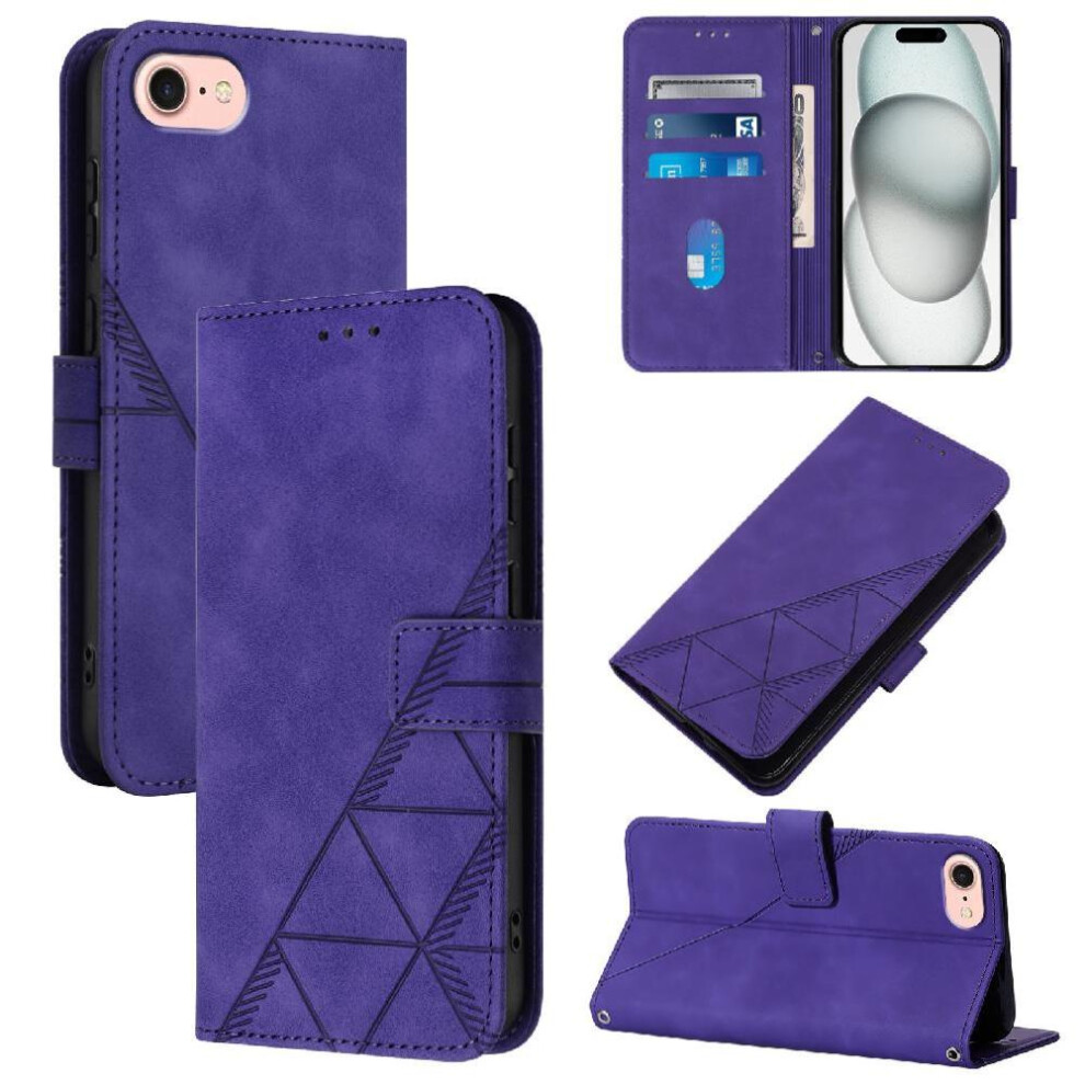 (Purple) Case For Iphone 16E Pu Leather Wallet Cover Credit Card Holder Flip Folio Book Protective Purple 764549438389