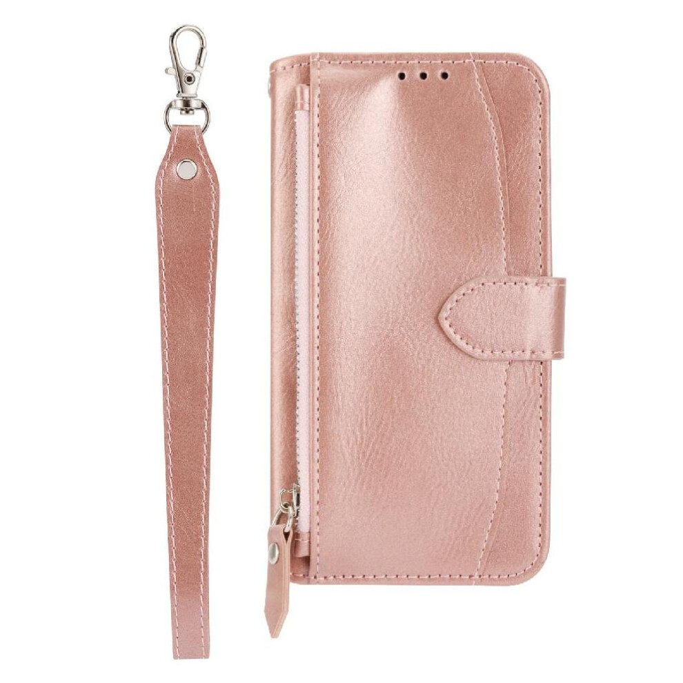 (Rose ) Flip Case For Iphone 16E Magnetic Closure Pu Leather Anti Scratch Kickstand Card Holder Gold 764549438815