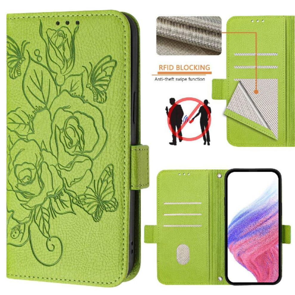 (Green) Case For Iphone 16E With Credit Card Slot Magnetic Wallet Pu Leather Green 764549438914