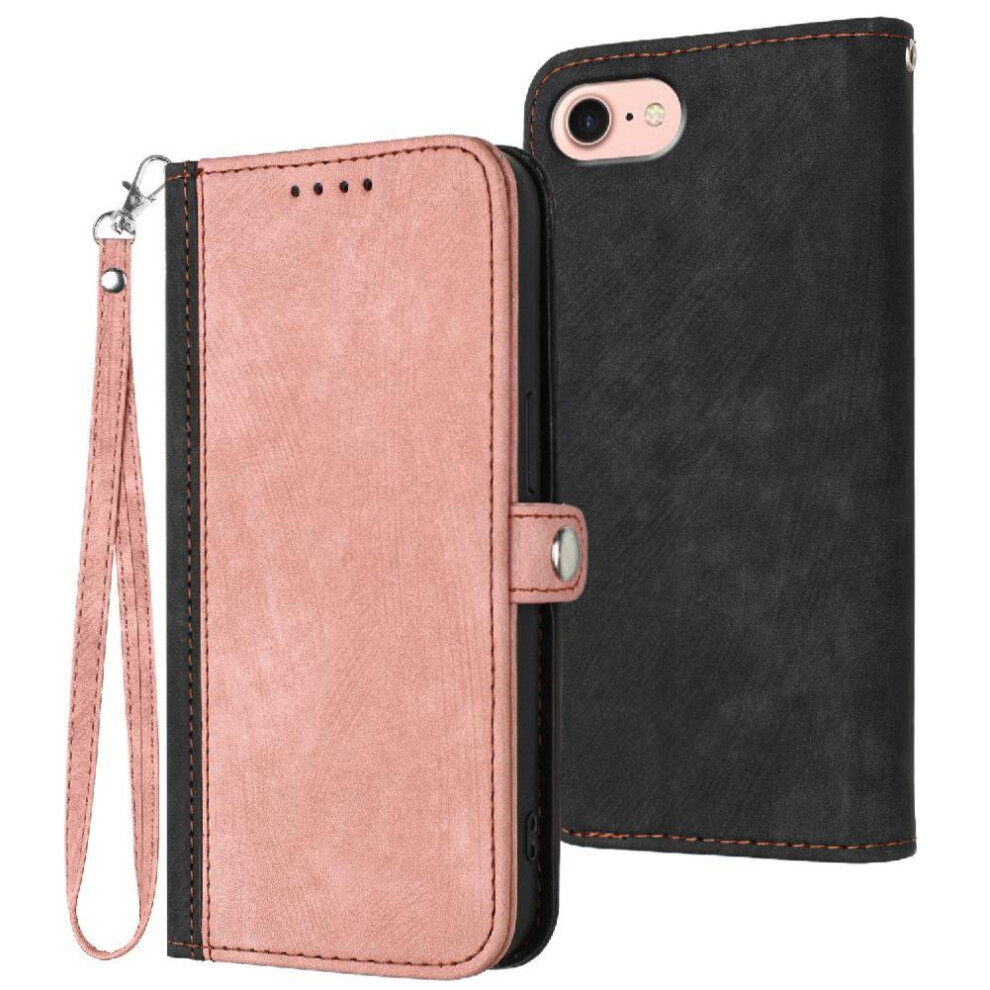 (Pink) Case For Iphone 16E Flip Folio Book Pu Leather Magnetic Closure Kickstand Protective Wallet With Card Slot Stand Pink 764549439768