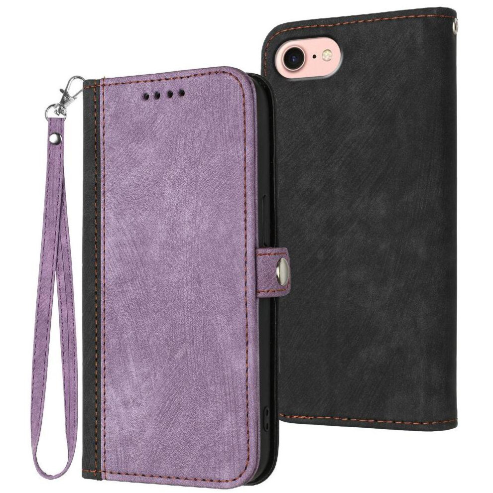 (Purple) Case For Iphone 16E Flip Folio Book Pu Leather Magnetic Closure Kickstand Protective Wallet With Card Slot Stand Purple 764549439720