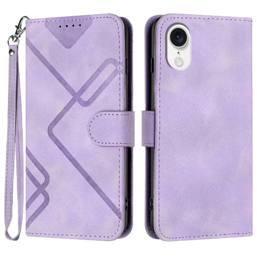 (Purple) Flip Case For Iphone 16E With Card Slot Stand Flip Wallet Magnetic Cover Pu Leather Purple 764549439898