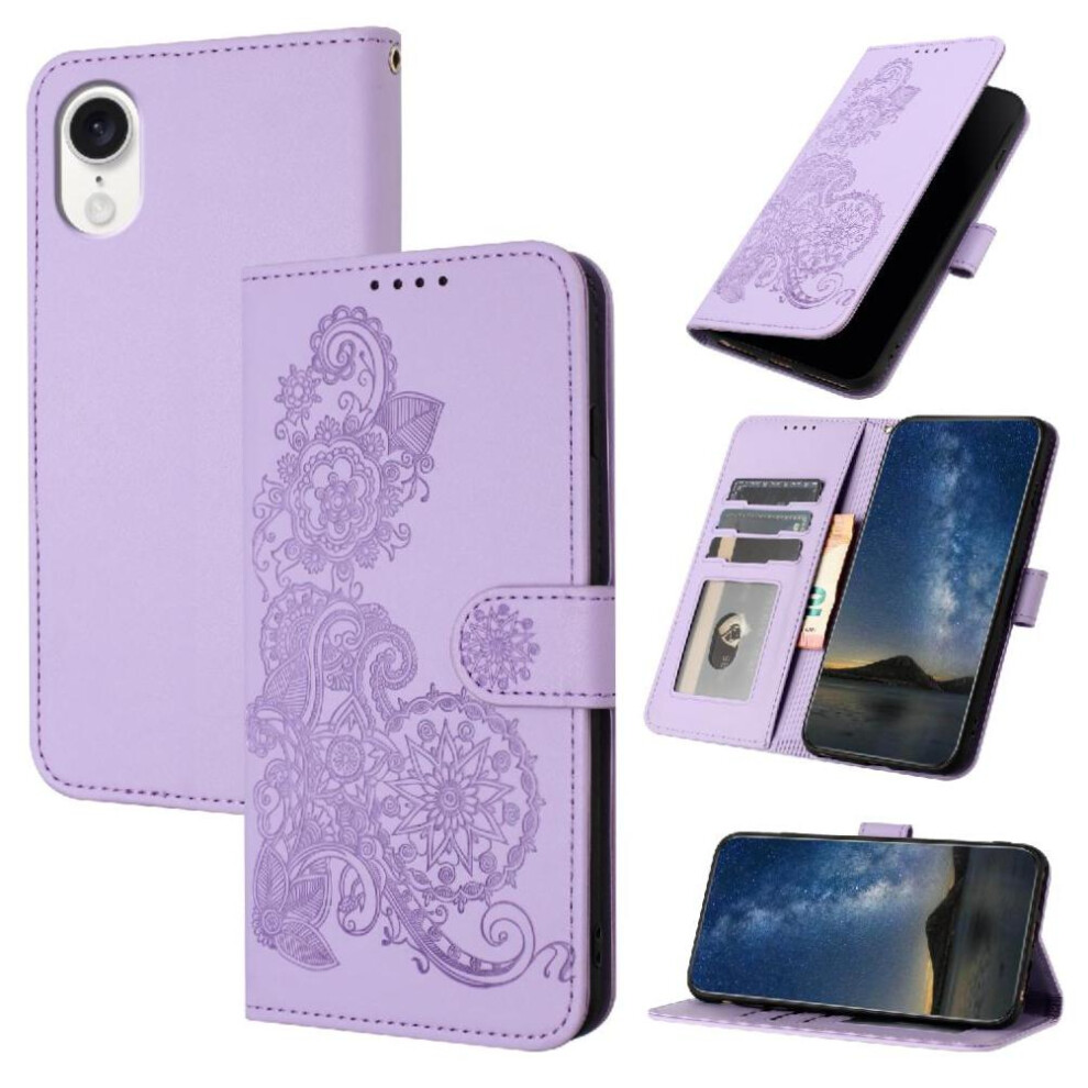 (Purple) Flip Case For Iphone 16E Flip Folio Book Kickstand Protective Pu Leather Magnetic Closure With Card Slot Stand Purple 764549439973