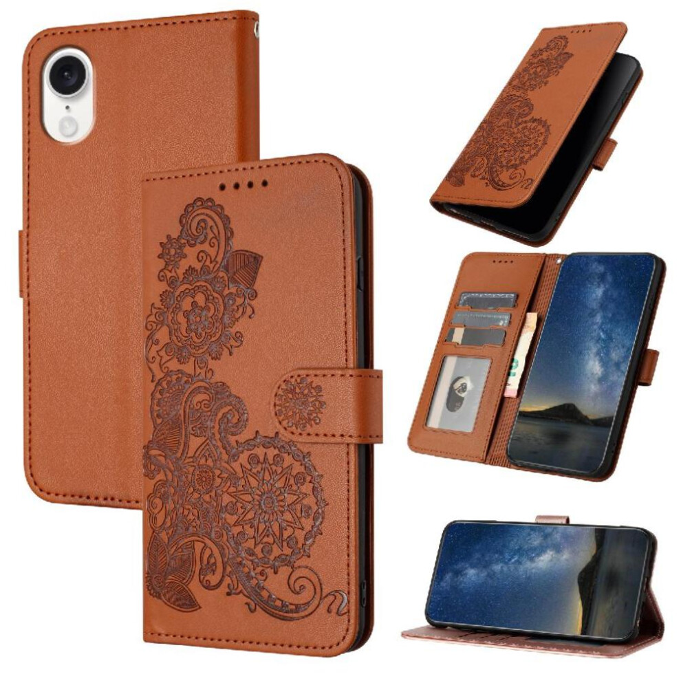 (Brown) Flip Case For Iphone 16E Flip Folio Book Kickstand Protective Pu Leather Magnetic Closure With Card Slot Stand Brown 764549439997