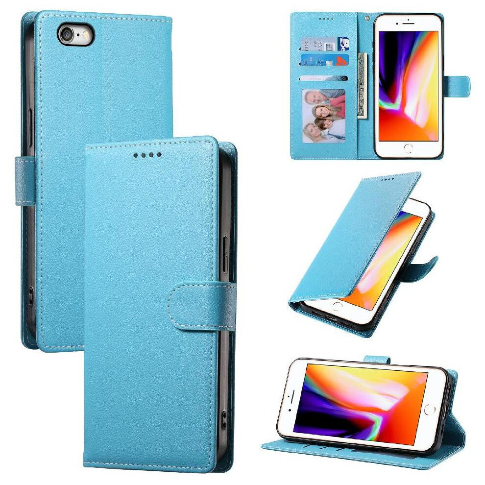 (Light ) Compatible With Iphone 16E Case Shockproof Card Slots Magnetic Closure Daily Use Blue 764549440849