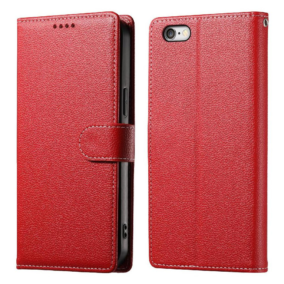 (Red) Compatible With Iphone 16E Case Shockproof Card Slots Magnetic Closure Daily Use Red 764549440825