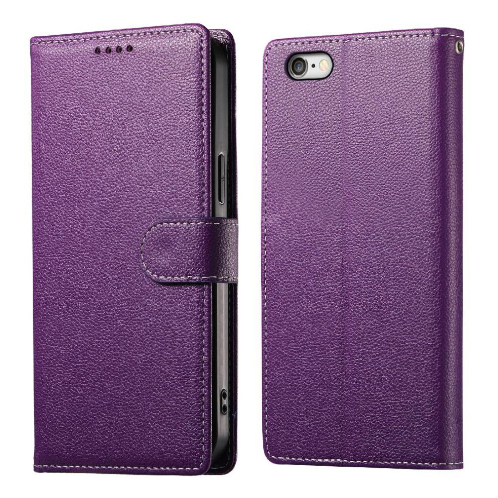 (Purple) Compatible With Iphone 16E Case Shockproof Card Slots Magnetic Closure Daily Use Purple 764549440788