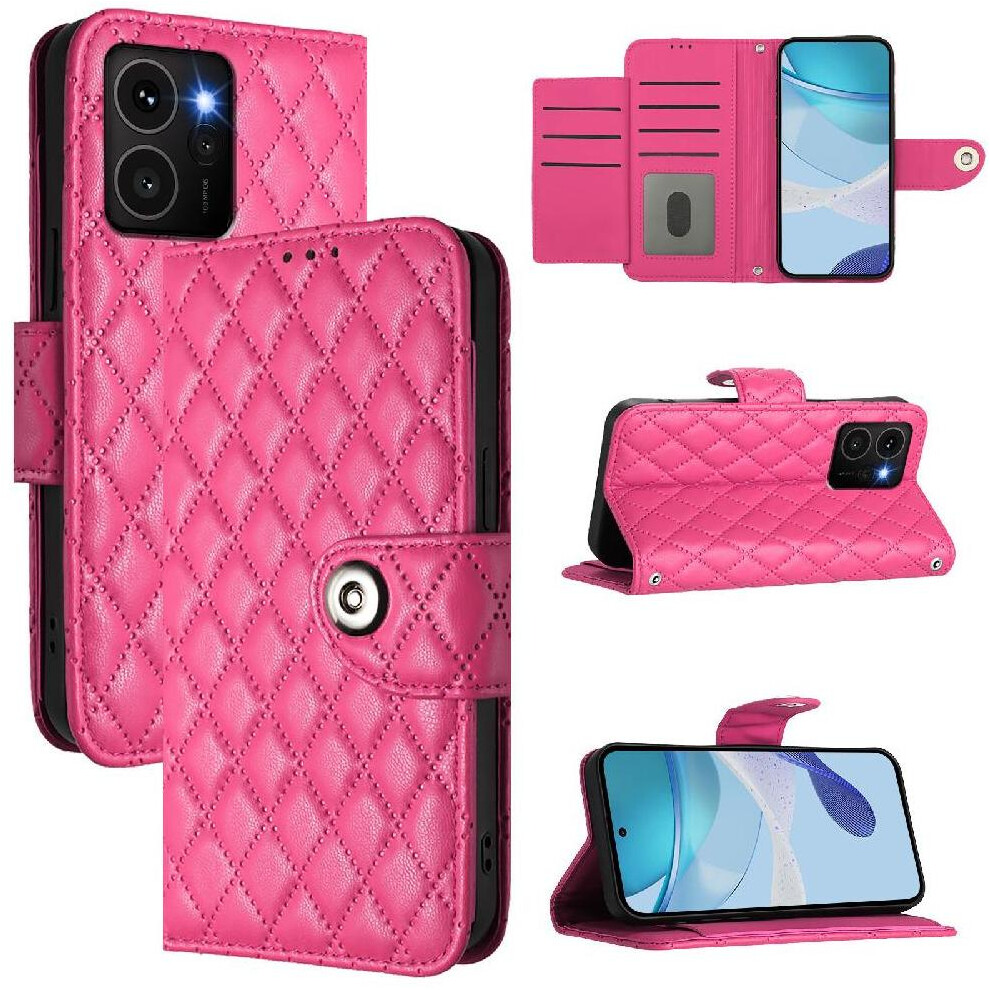 (Rose ) Case For Nokia Hmd Skyline Wallet Cover Wrist Strip Card Holder Shockproof Stylish Protective Red 764549441952