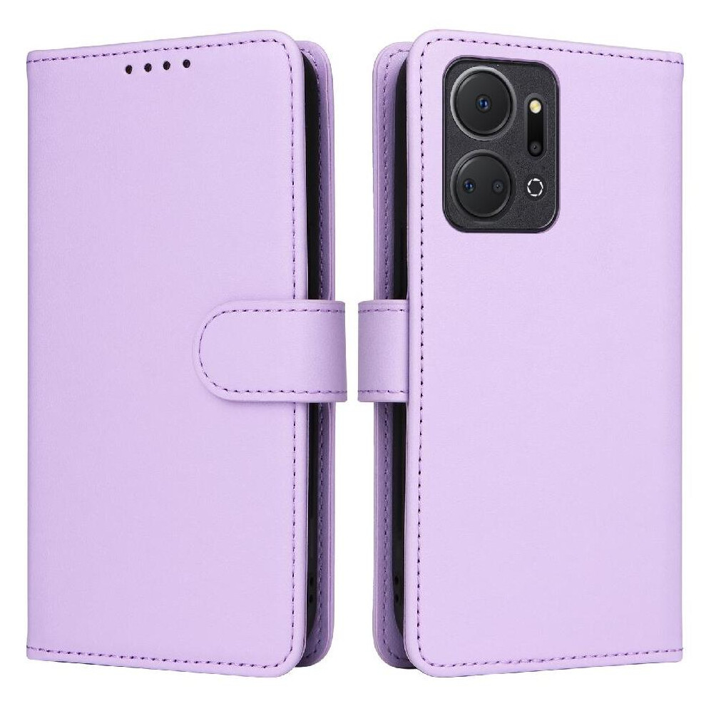 (Purple) Flip Case For Honor X7a 4G Wireless Charging Flip Cover Wallet Detachable Design Rfid Blocking Purple 764549442409