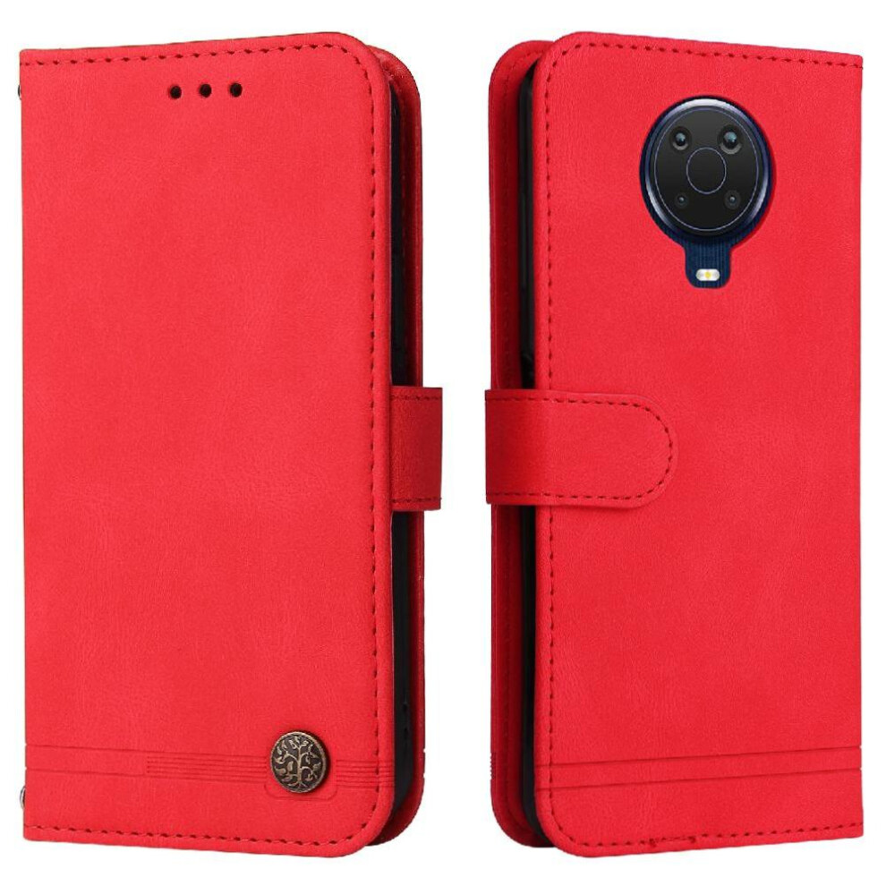 (Red) Case For Nokia G10 Card Slot Holders Leather Protective Cover Red 764549442997