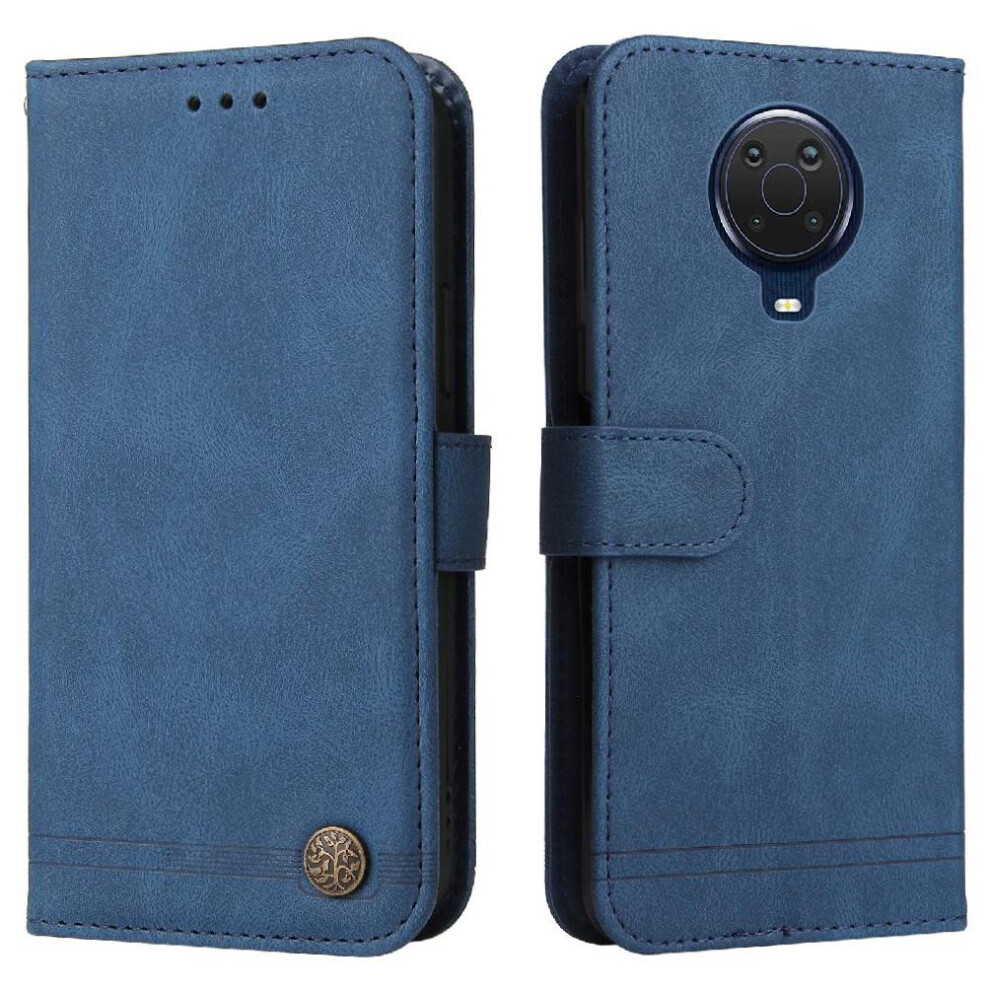 (Blue) Case For Nokia G20 Protective Cover Card Slot Holders Leather Blue 764549443086