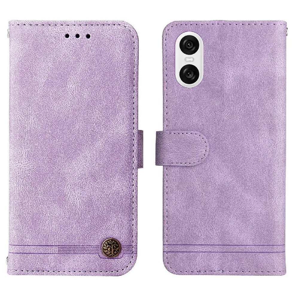 (Purple) Case For Sony Xperia 10 Vi Leather Protective Cover Card Slot Holders Purple 764549443109