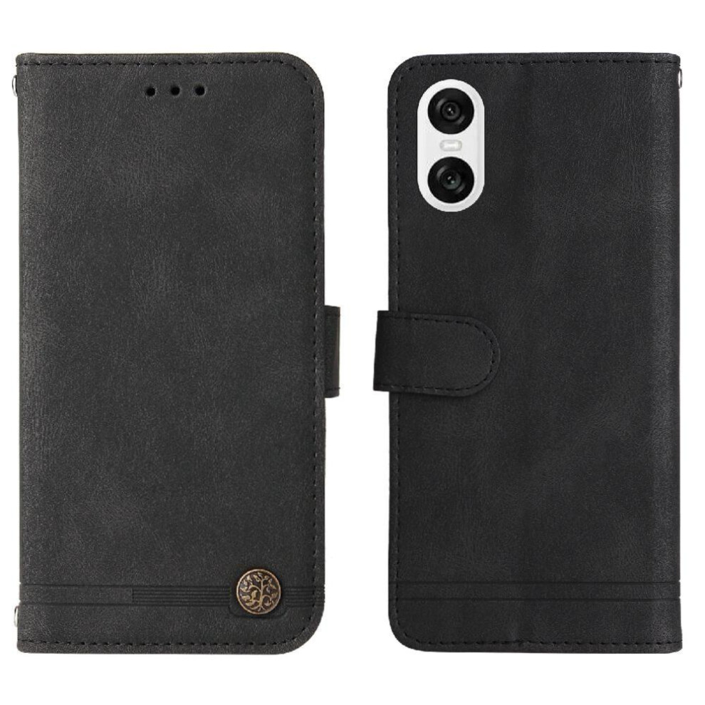 (Black) Case For Sony Xperia 10 Vi Leather Protective Cover Card Slot Holders Black 764549443123