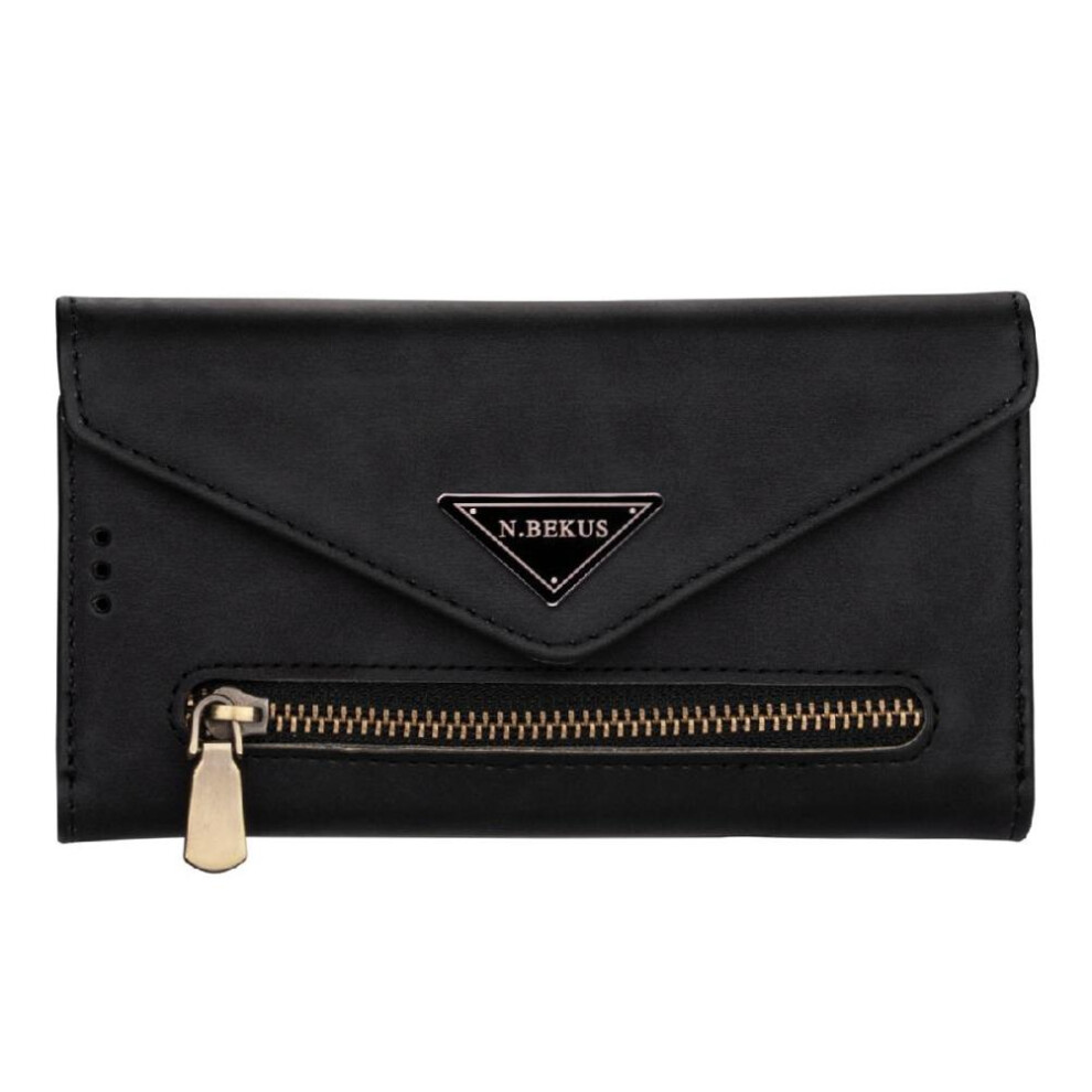 (Black) Zipper Pocket Case For Huawei P30 Lite Kickstand Crossbody Strap Wrist Strap Protective Cover Shockproof Black 764549443994