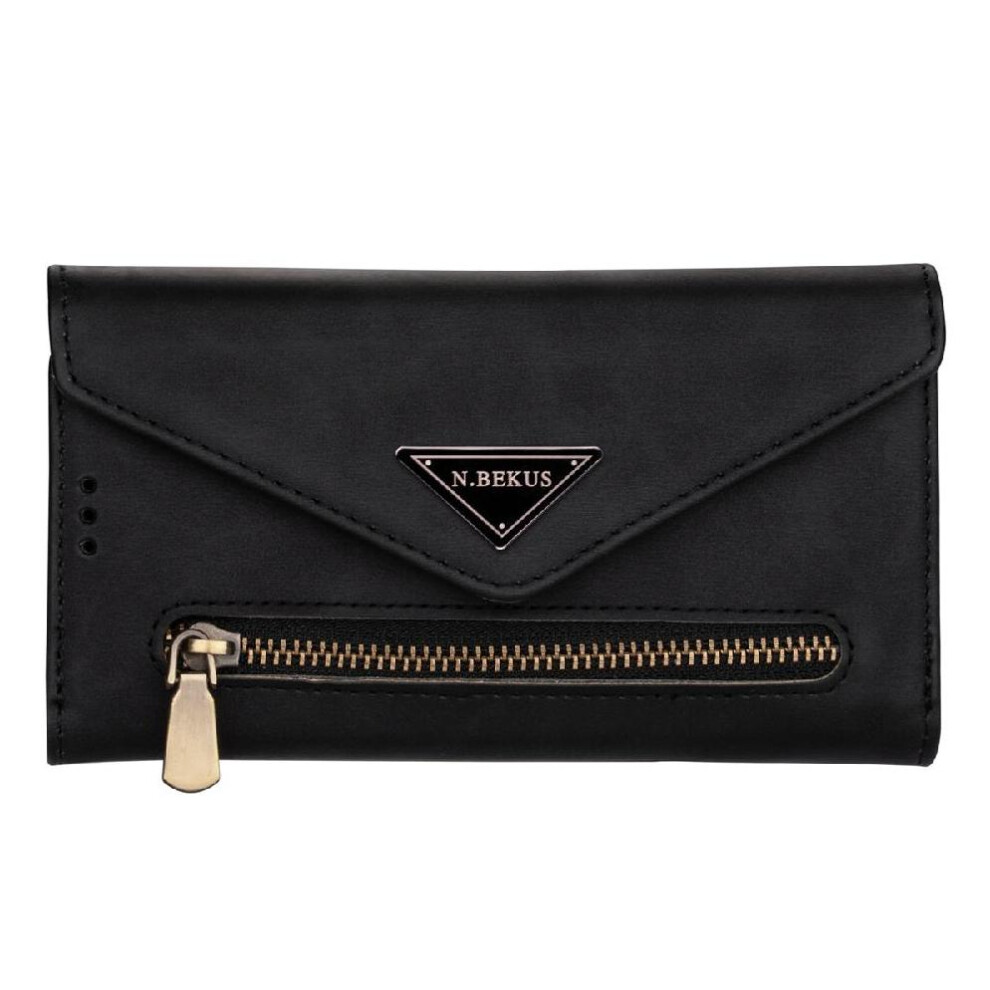 (Black) Zipper Pocket Case For Huawei P30 Kickstand Crossbody Strap Shockproof Protective Cover Wrist Strap Black 764549444052